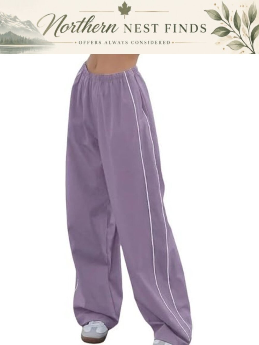 Women Parachute Pants Y2K Wide Leg Track Sweatpants Cotton Polyester Spandex